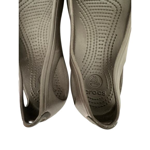 Crocs Ballet Flats Women’s 8 Shoes Comfort Dark Brown Black - Picture 2 of 5